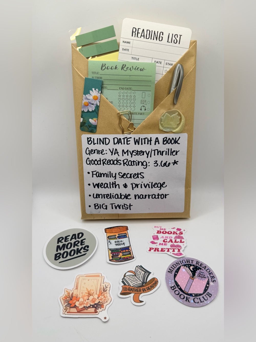 Blind Date With a Book #33 - YA Mystery/Thriller Book & Accessories Set